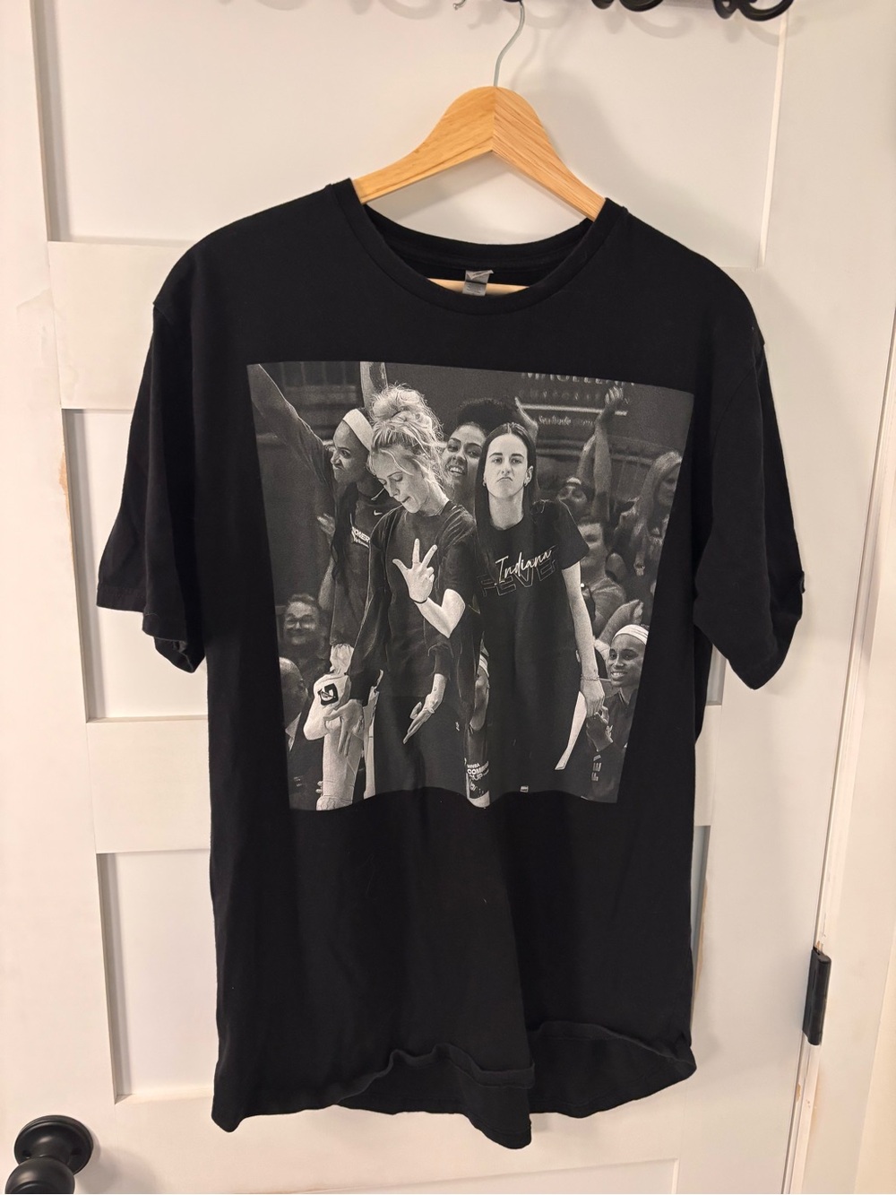Caitlin Clark Sophie Cunningham Black Graphic Crewneck T-Shirt